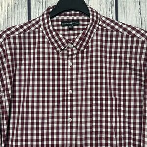 Beverly Hills Polo Club Button Down Shirt Men's 4XLB Gingham‎ Check Plaid NWOT